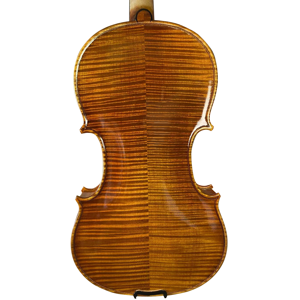 L Musical Instrument - 30年以上の歴史を持つ手作りの4/4サイズストラディバリウスバイオリン、オイリーニス仕上げの無垢材、プロ仕様の楽器、ケースと弓付き