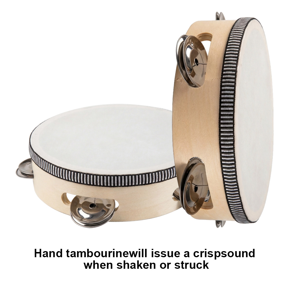 Djembe Hand Drum - 6 インチハンドヘルドドラムタンバリンドラム金属ジングルパーカッション楽器 KTV パーティーゲーム用