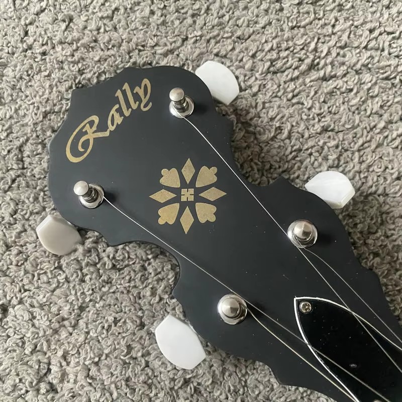 Banjo 5 String Open - G881 ラリー 5弦バンジョー、22フレット、11インチオープンバックリム、レモヘッド、韓国製（過剰在庫）
