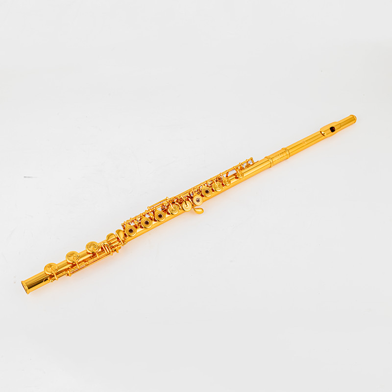 L Musical Instrument - MURAMATSU フルート-b 足踏み式 e-ゴージャスな演奏用楽器 銅-金メッキフルート