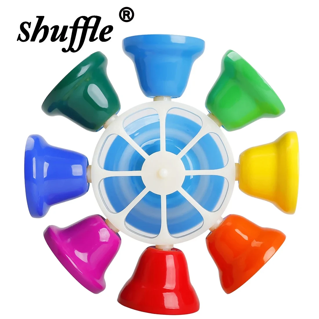 Musical Instrument For Babies - 十字型の日本の楽器、丈夫なスティック、回転時計、8点のハンドベル、子供のためのカラフルなおもちゃ、赤ちゃんの音楽教育