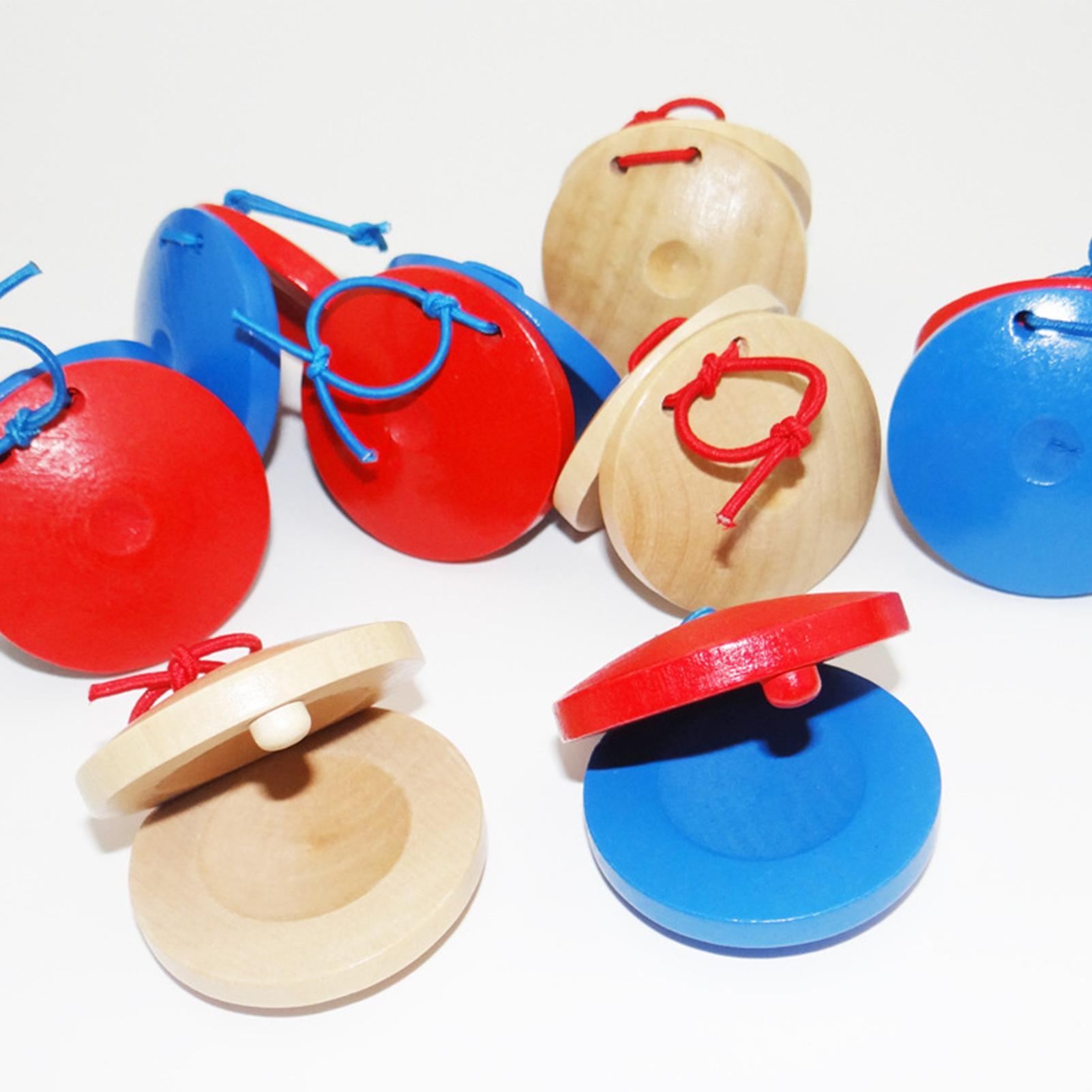 木製カスタネット子供用楽器耐久性のある小さな指カスタネット教 - Musical Instrument For Babies のレビューと価格