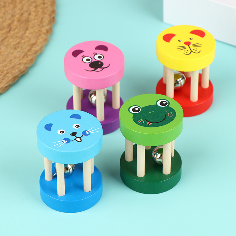 子供の漫画木製カスタネット 5 スタッズガラガラベルベビーク - Musical Instrument For Babies のレビューと価格