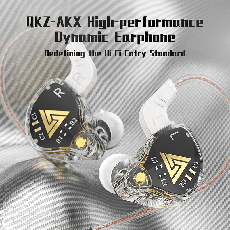 オリジナルQKZ AKX有線イヤホンIEMモニターレベルヘッ - L Musical Instrument のレビューと価格
