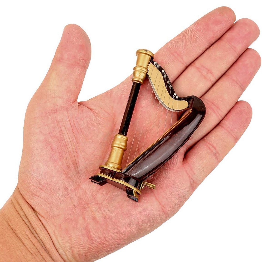 B05C-木製ミニチュアハープケース付きミニ楽器レプリカミニ - Musical Instrument Project のレビューと価格