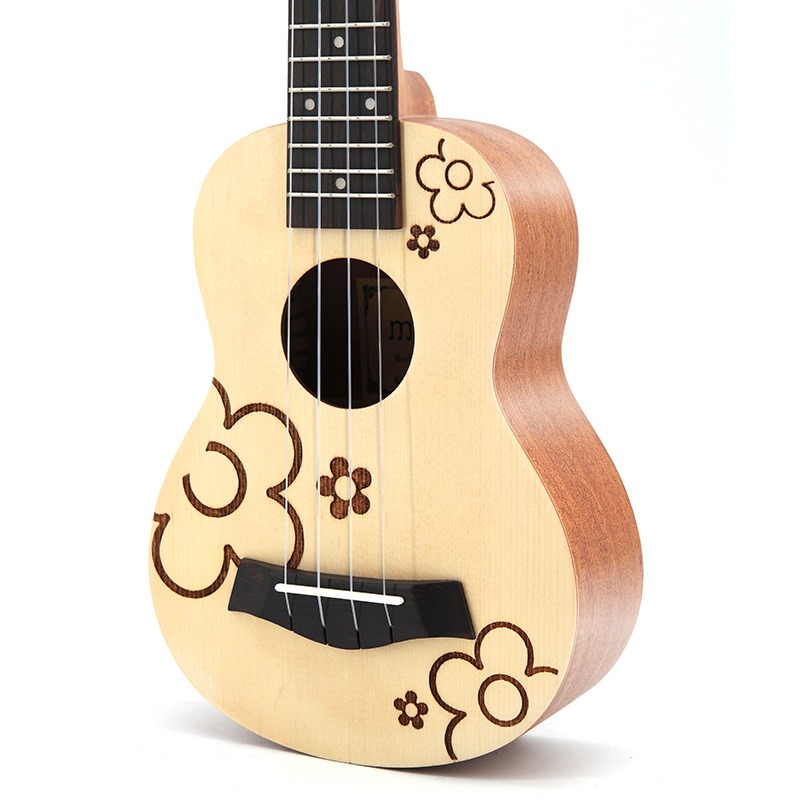21インチ ウクレレ スプルース材 小花柄 ハワイ 4弦ギタ - Musical Instrument Hawaii のレビューと価格