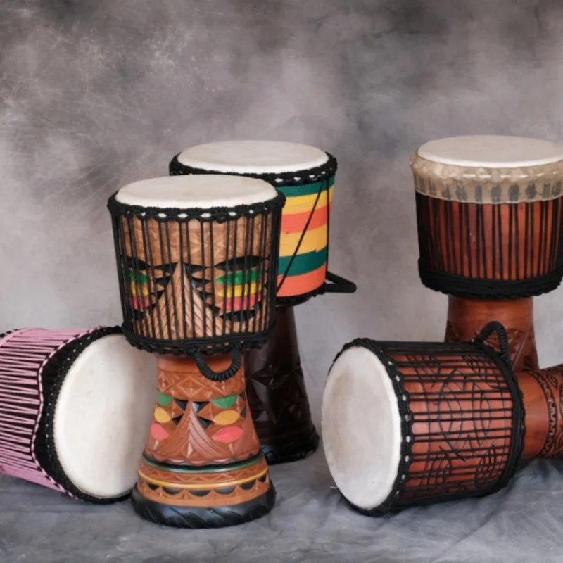 12 インチジャンベマホガニーアフリカドラムプロフェッショナ - Musical Instrument Indian のレビューと価格