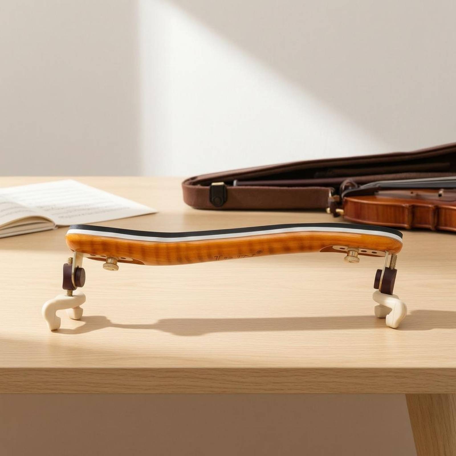 4/4 バイオリン肩当て 長持ちするパッド入りバイオリン肩当 - Violin Musical Instrument のレビューと価格