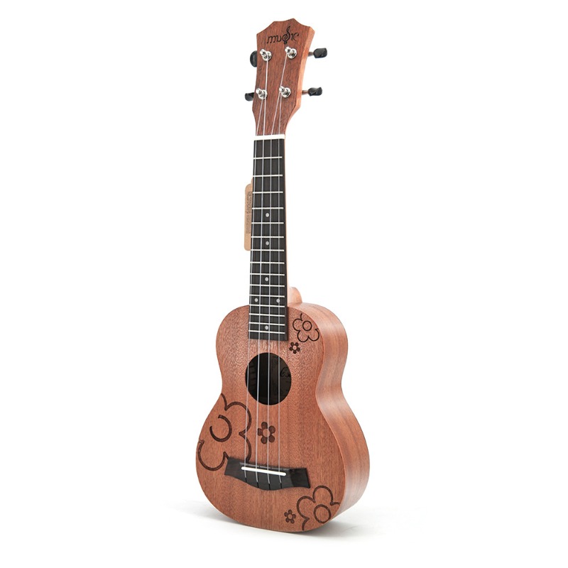 21インチ サペレウッド 花柄プリント ウクレレ 4弦 ハワ - Musical Instrument Hawaii のレビューと価格