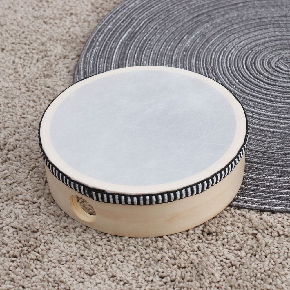 おもちゃ 4/6/8/10 インチ木製ハンドドラムハンドヘル - Djembe Hand Drum のレビューと価格