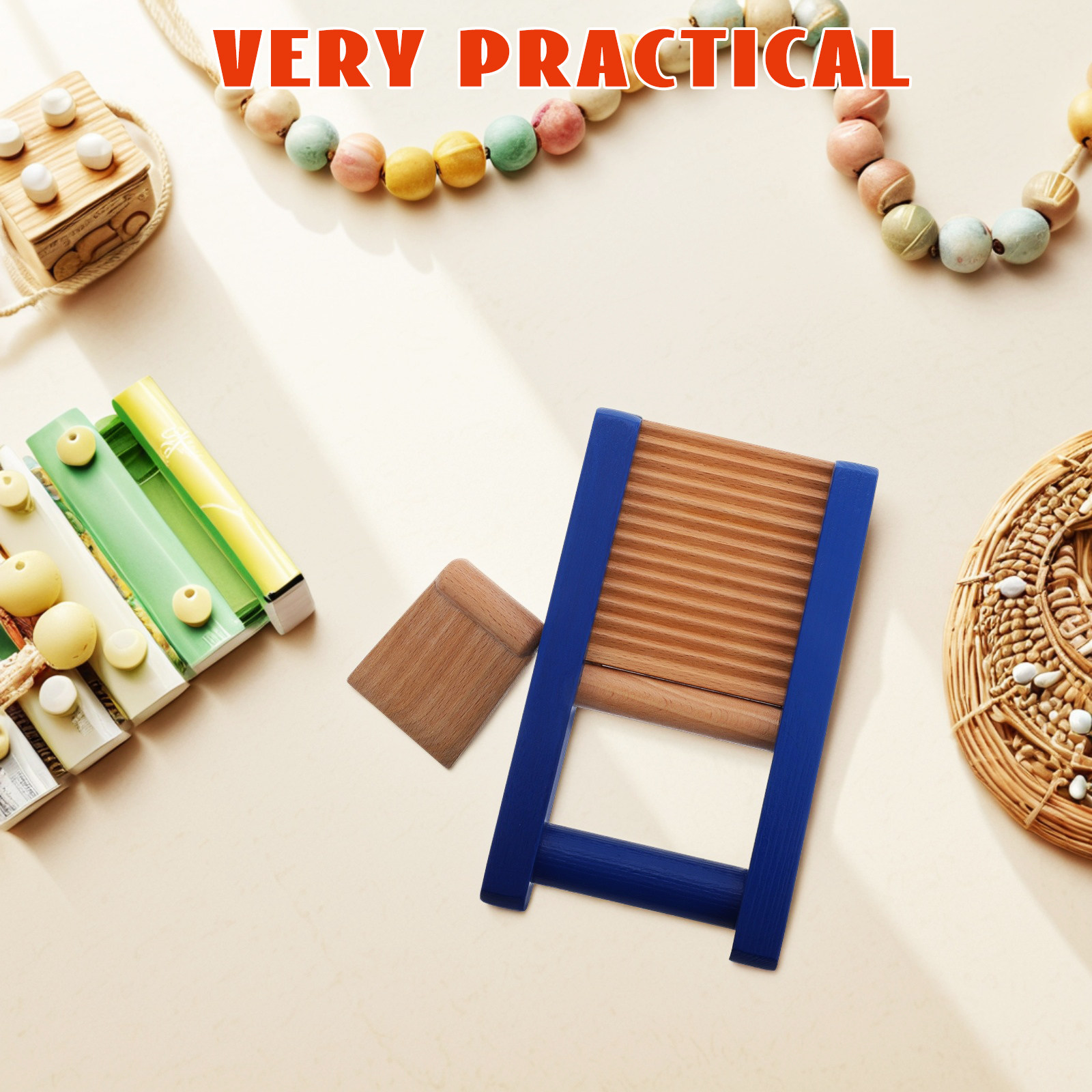 スクラッパーボード 木製ハンドパーカッション楽器 ブルー 早 - Musical Instrument I Play のレビューと価格