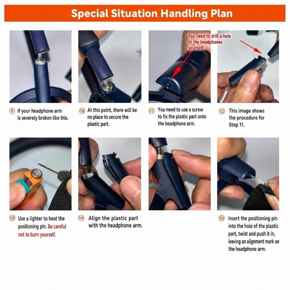 プラスチック製ヘッドホンヒンジ修理キット（分解ツール付き）、 - Sony Headphone Wh-1000Xm5 のレビューと価格
