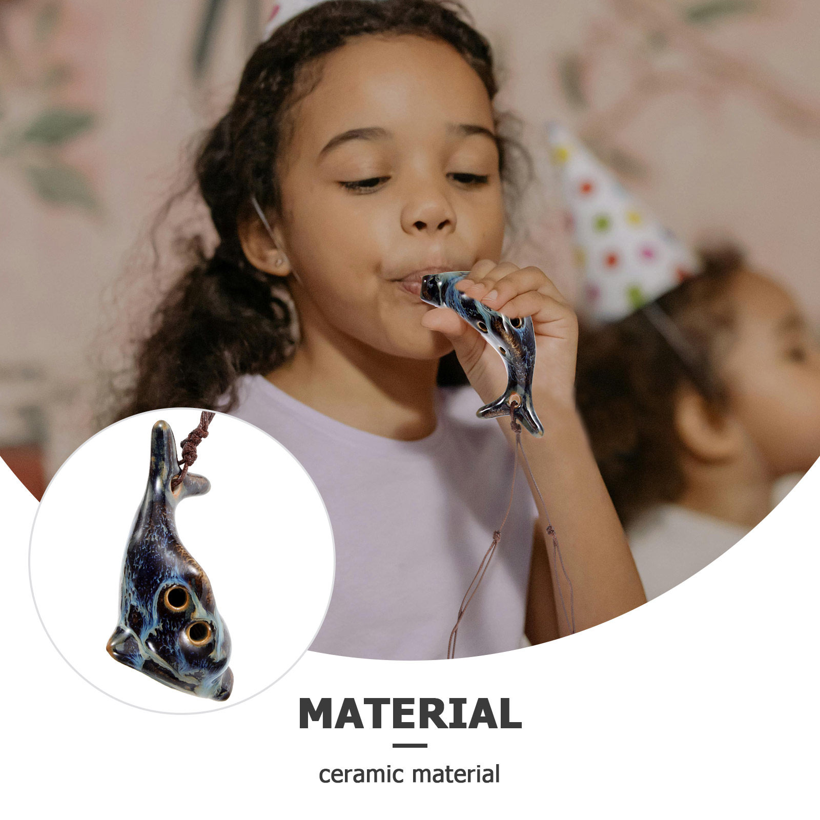 6穴ポータブルセラミックオカリナ楽器、滑らかで安全な素材、子 - Musical Instrument Easy To Learn For Adults のレビューと価格