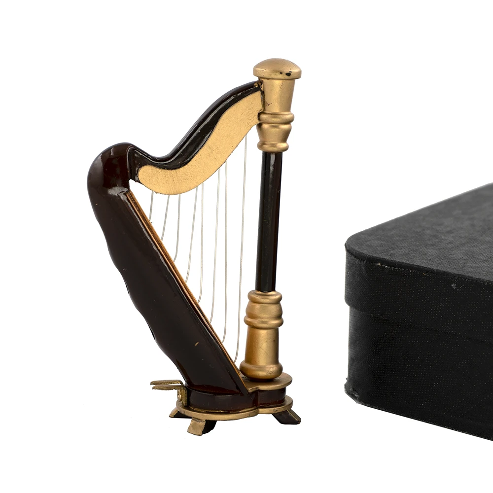 ミニチュア木製ハープモデルミニ Harfe 楽器 1/12  - Musical Instrument I Play のレビューと価格