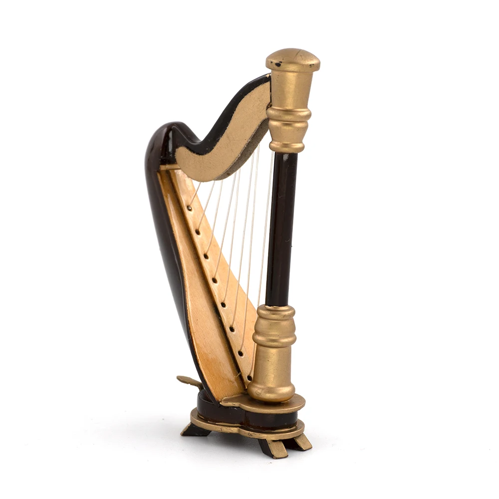 ミニチュア木製ハープモデルミニ Harfe 楽器 1/12  - Musical Instrument I Play のレビューと価格