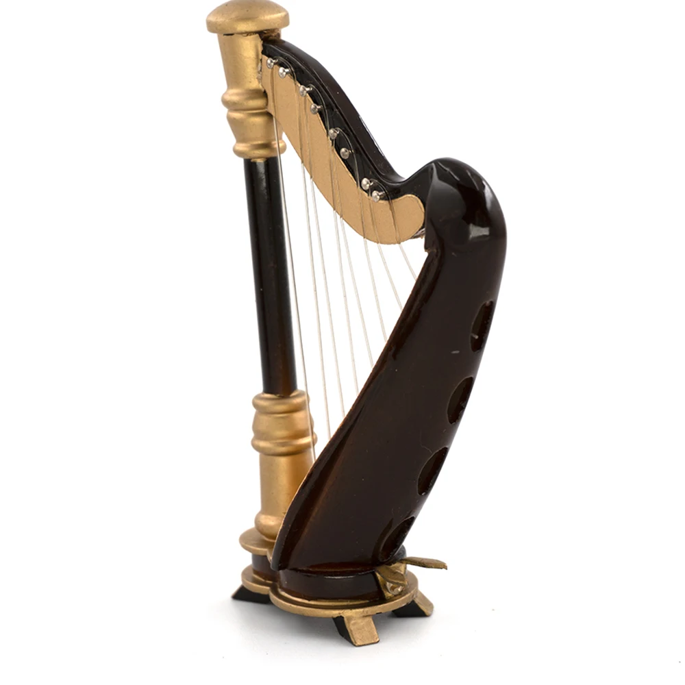 ミニチュア木製ハープモデルミニ Harfe 楽器 1/12  - Musical Instrument I Play のレビューと価格