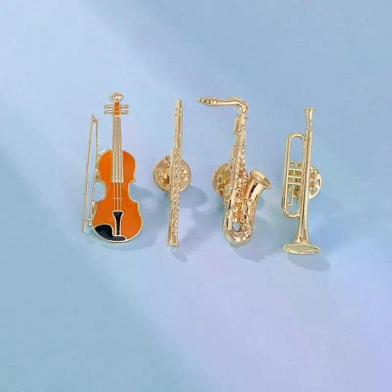 1 個シンフォニーオーケストラバッジ面白い楽器エナメルブロー - Musical Instrument Saxophone のレビューと価格